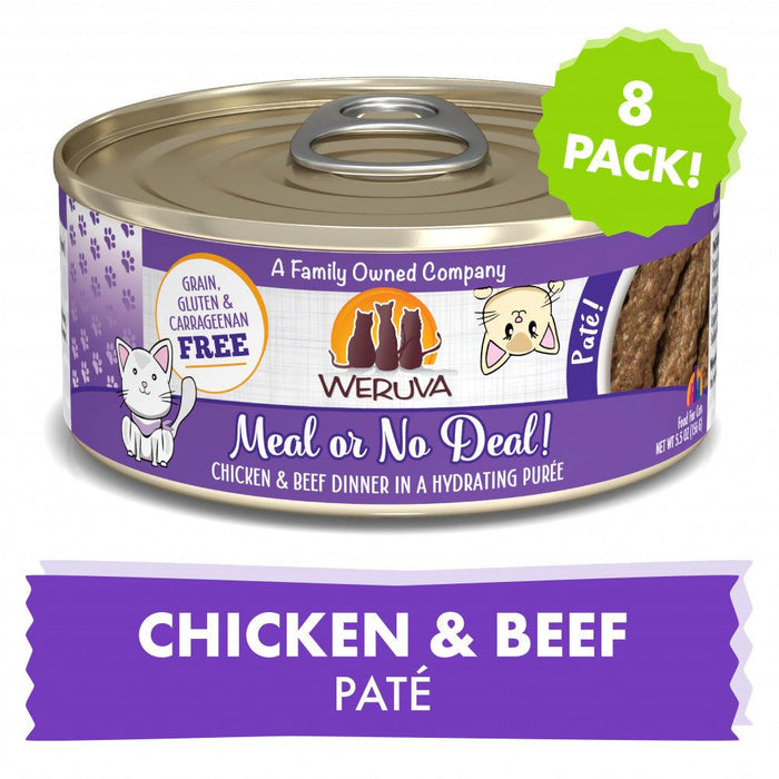 Weruva Classic Cat Pate Meal or No Deal! with Chicken & Beef Canned Cat Food - 813778018432