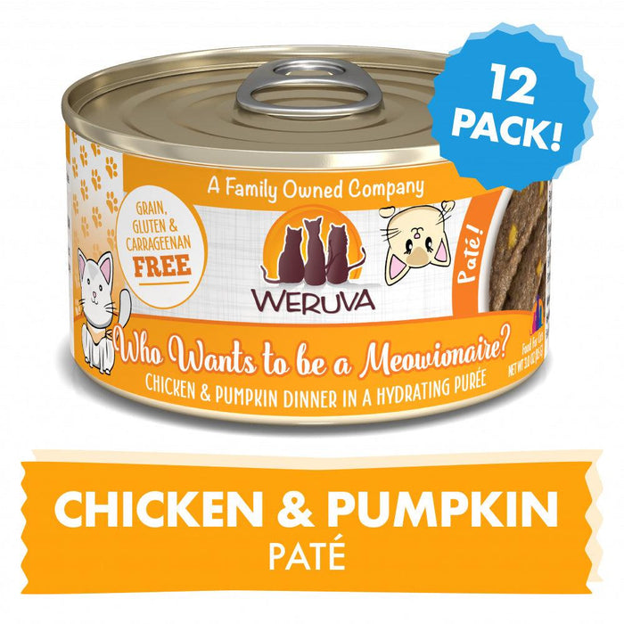 Weruva Classic Cat Pate Who wants to be a Meowionaire with Chicken & Pumpkin Canned Cat Food - 813778018425