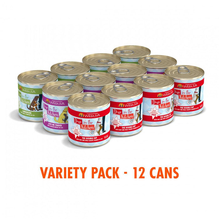 Weruva Dogs in the Kitchen Grain Free Doggie Dinner Dance! Variety Pack Canned Dog Food - 878408001628