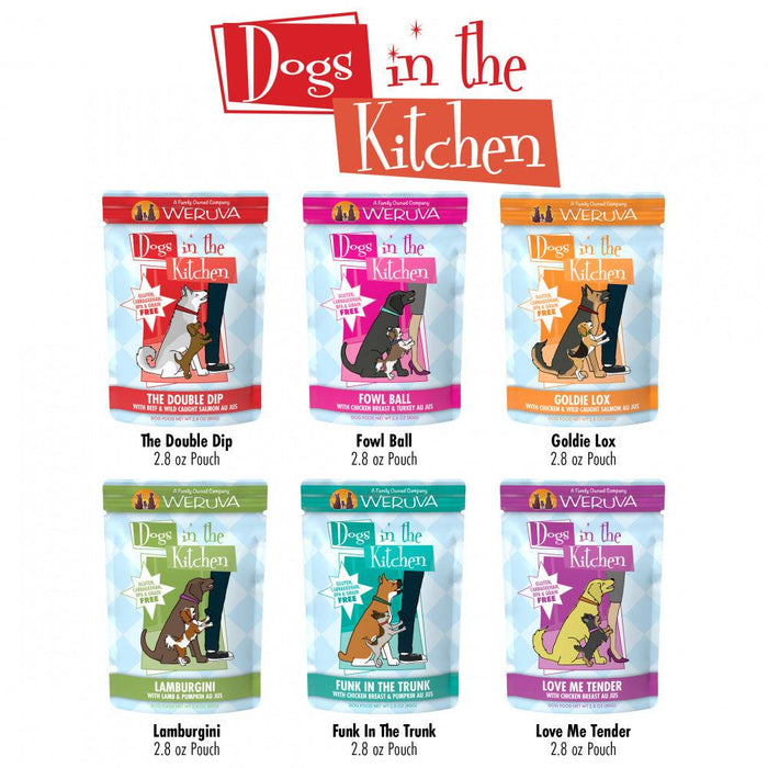 Weruva Dogs in the Kitchen Grain Free Pooch Pouch Party! Variety Pack Wet Dog Food Pouches - 878408001611