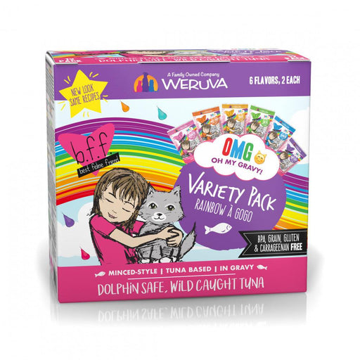 Weruva Grain Free BFF OMG Rainbow A Go Go Cat Variety Pouches Pack - 878408003561