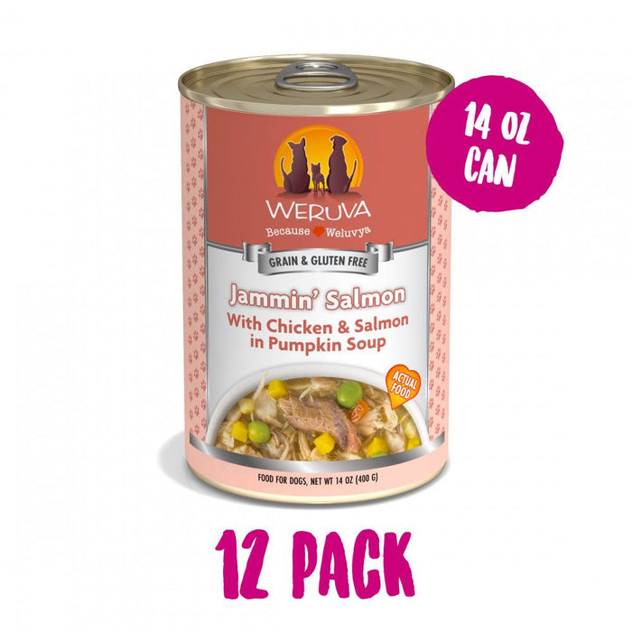 Weruva Jammin Salmon with Chicken & Salmon in Pumpkin Soup Canned Dog Food - 878408006197