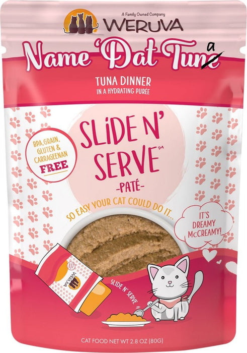 Weruva Slide N' Serve Grain Free Name 'Dat Tuna Tuna Dinner Wet Cat Food Pouch - 813778018869