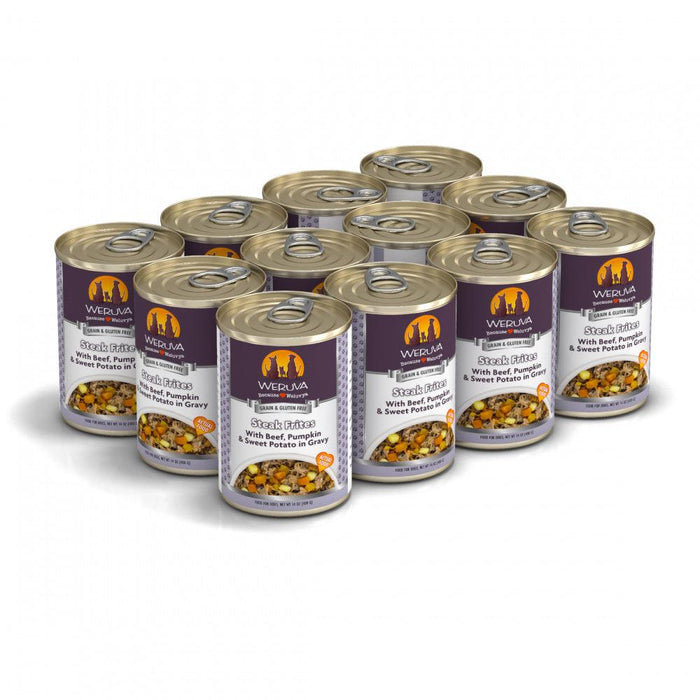 Weruva Steak Frites with Beef, Pumpkin & Sweet Potato in Gravy Canned Dog Food - 878408004186