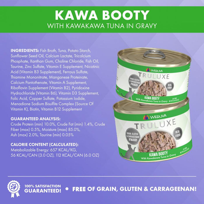 Weruva TRULUXE Kawa Booty with Kawakawa Tuna in Gravy Canned Cat Food - 878408004278