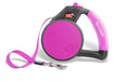 Wigzi Gel Handle Reflective Tape Pink Retractable Dog Leash - 019962072048