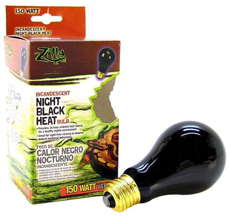 Zilla Night Time Black Light Incandescent Heat Bulb - 096316671409