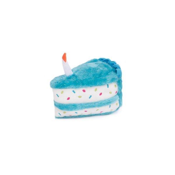 ZippyPaws NomNomz Plush Blue Birthday Cake Dog Toy - 818786018610