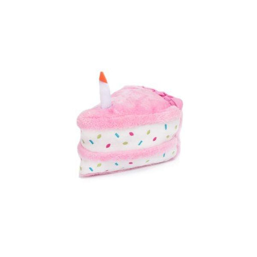 ZippyPaws NomNomz Plush Pink Birthday Cake Dog Toy - 818786018627