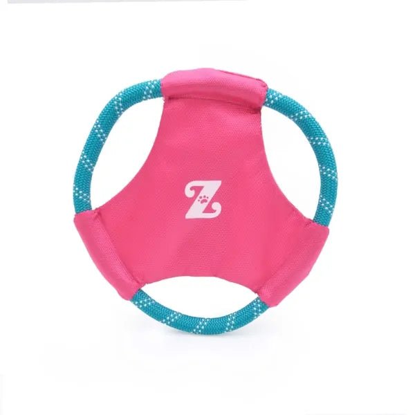 ZippyPaws Rope Gliderz Dog Toy - Magenta - 818786014032