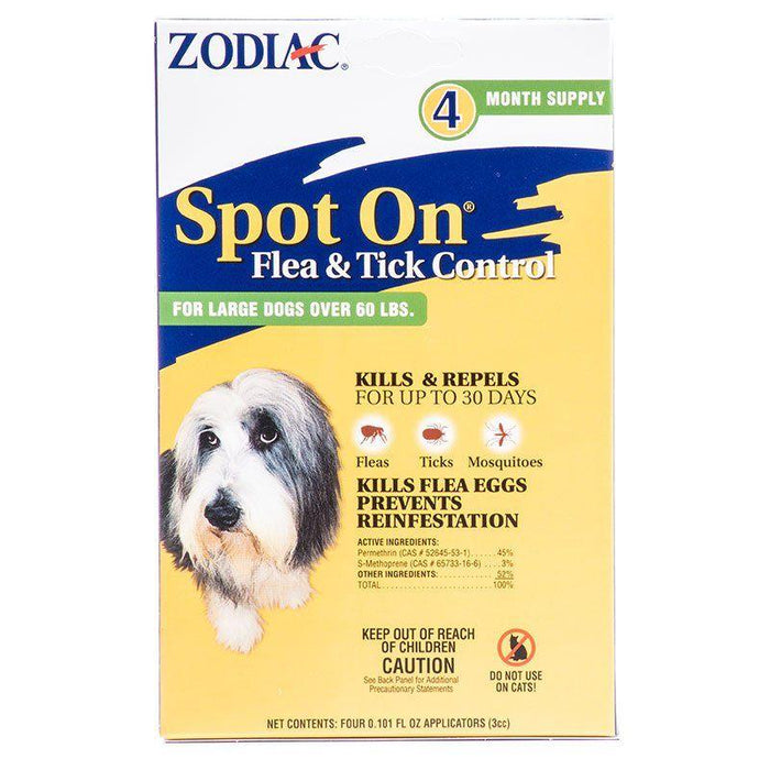 Zodiac Spot on Flea & Tick Controller for Dogs - 041535770402