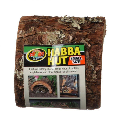 Zoo Med Habba Hut Natural Half Log with Bark Shelter - 097612200812