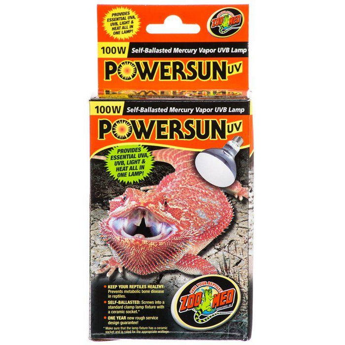 Zoo Med Powersun UVB Mercury Vapor Lamp - 097612450118