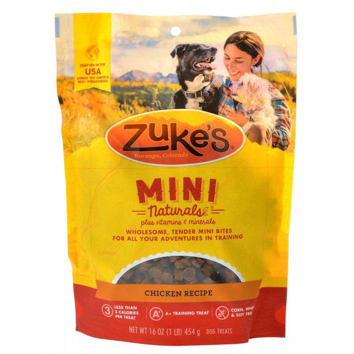 Zukes Mini Naturals Dog Treat - Roasted Chicken Recipe - 013423330210